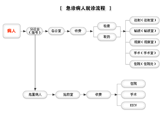 急诊就诊流程图